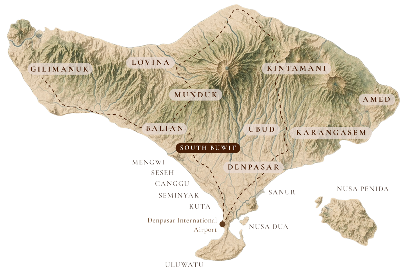 Location map — South Buwit, Bali