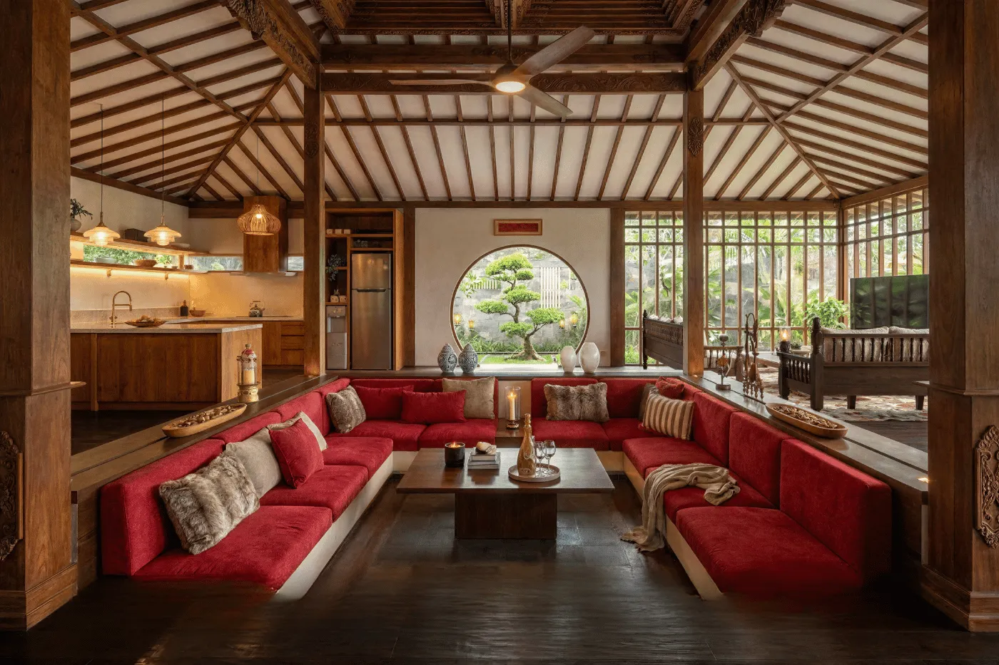 Open concept living and dining — Tirta Hikari