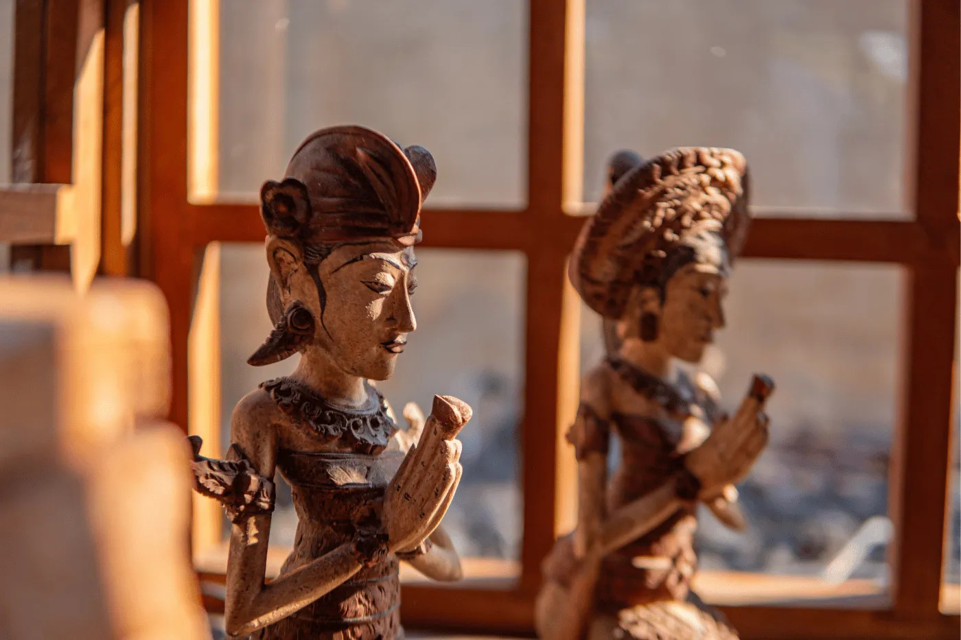 No industrial materials used — hand carved woodwork