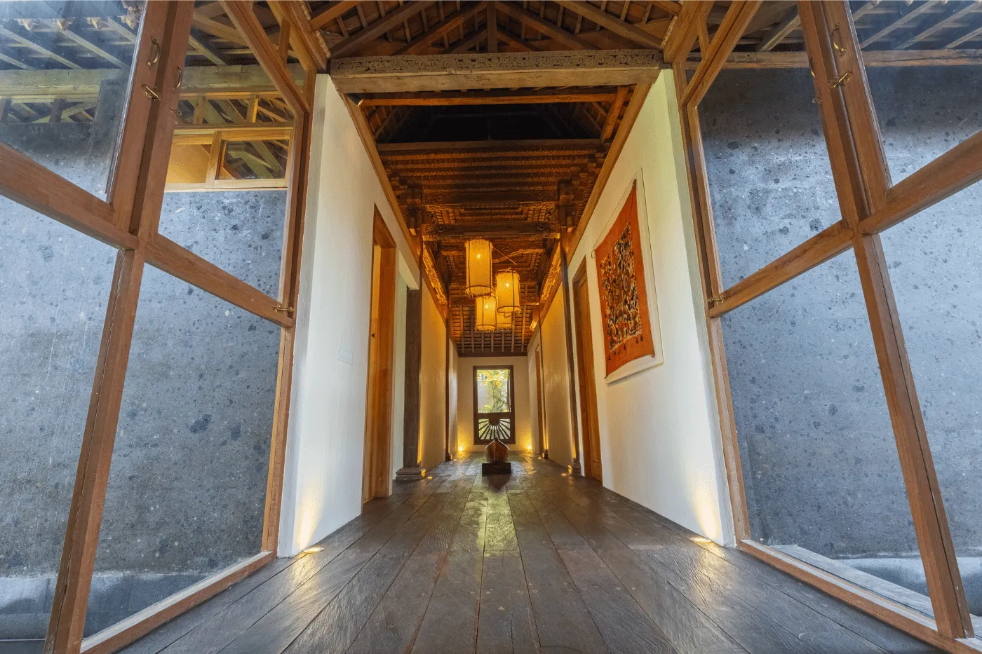 South-facing corridor — Tirta Hikari